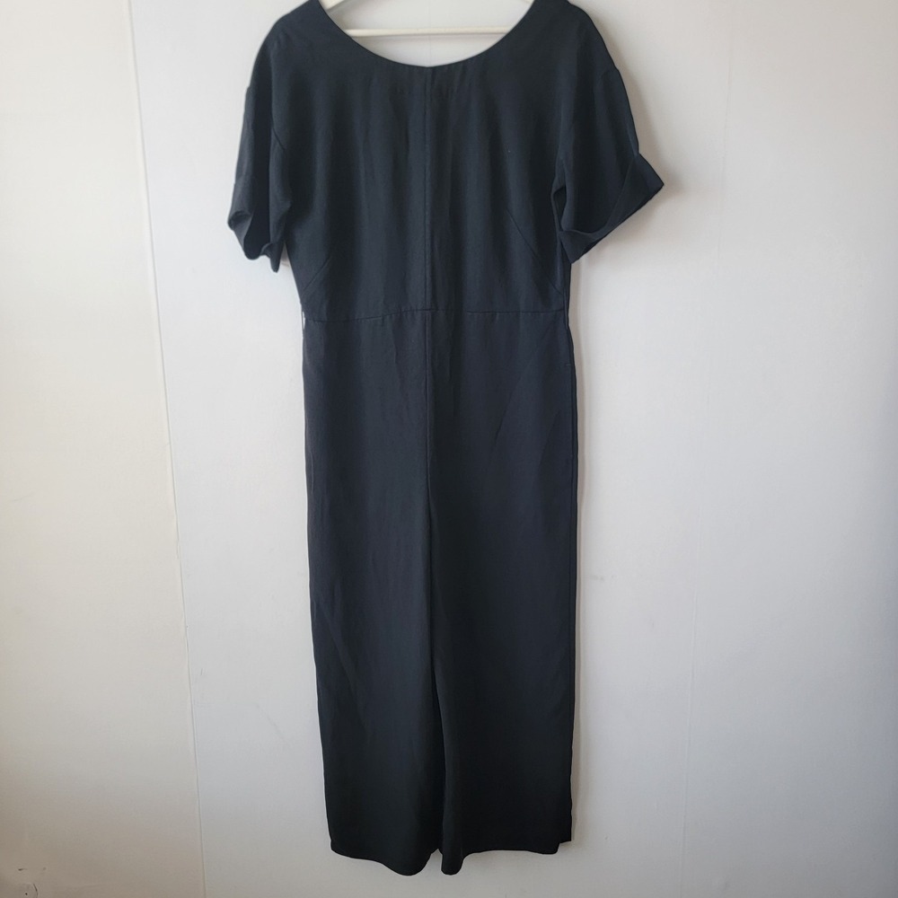 Everlane women's Japanese GoWeave Oversized Jumpsuit sz O Minimalist back v-neck